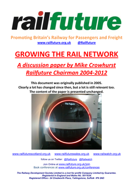 Growing the Rail Network