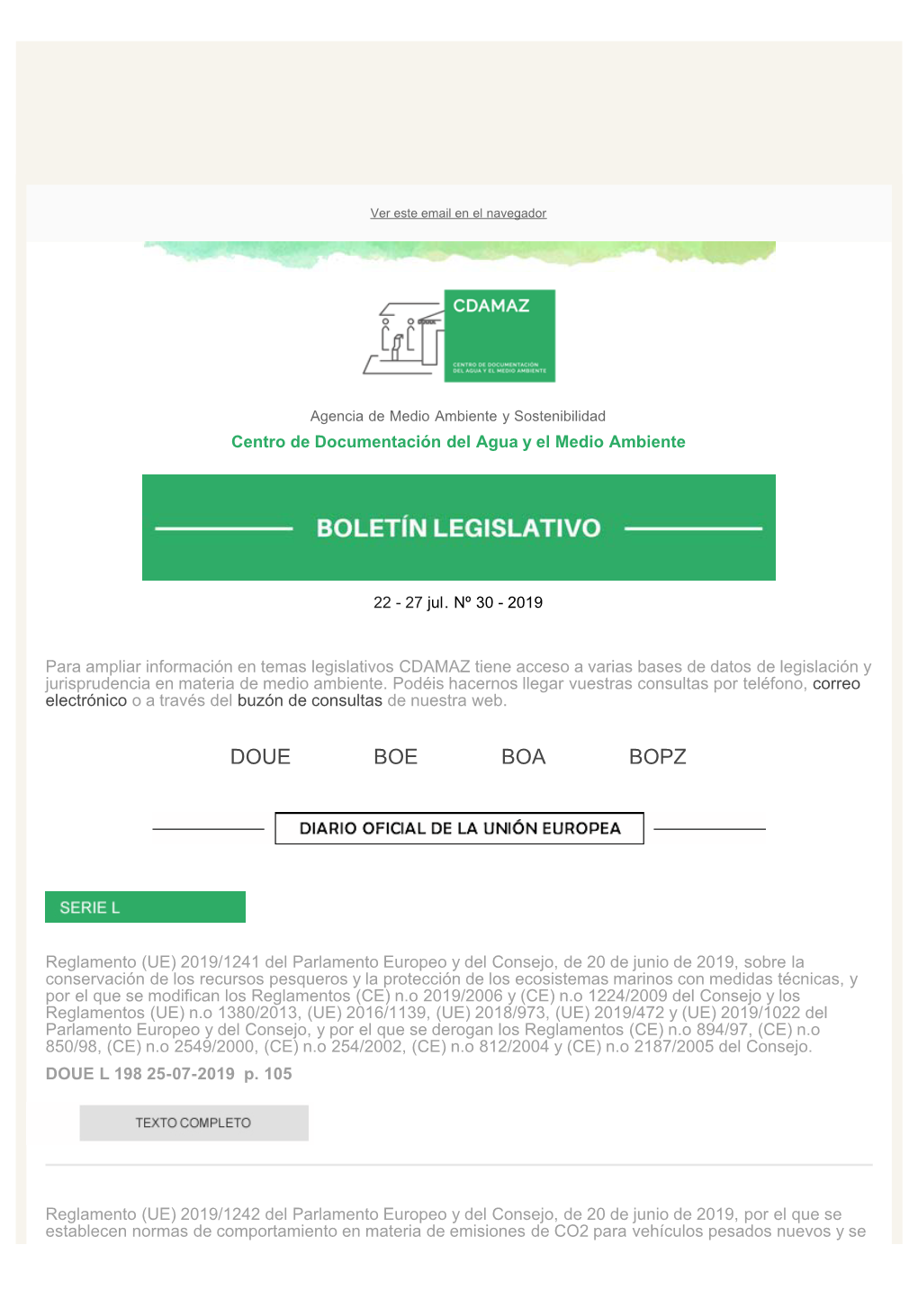 Boletín Legislativo Nº 30