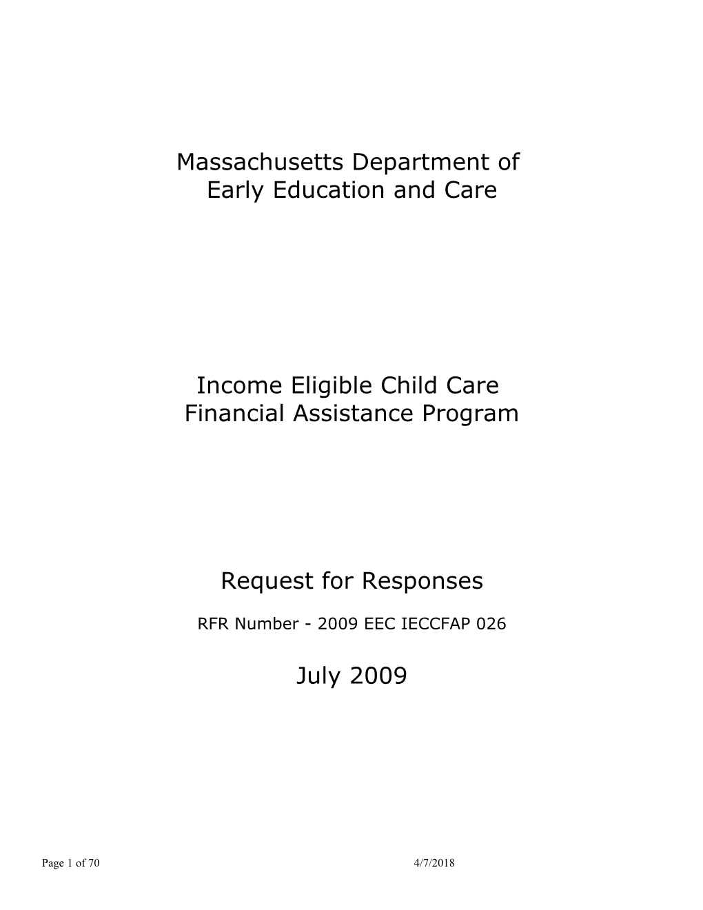 Massachusetts Department of Education FY2000