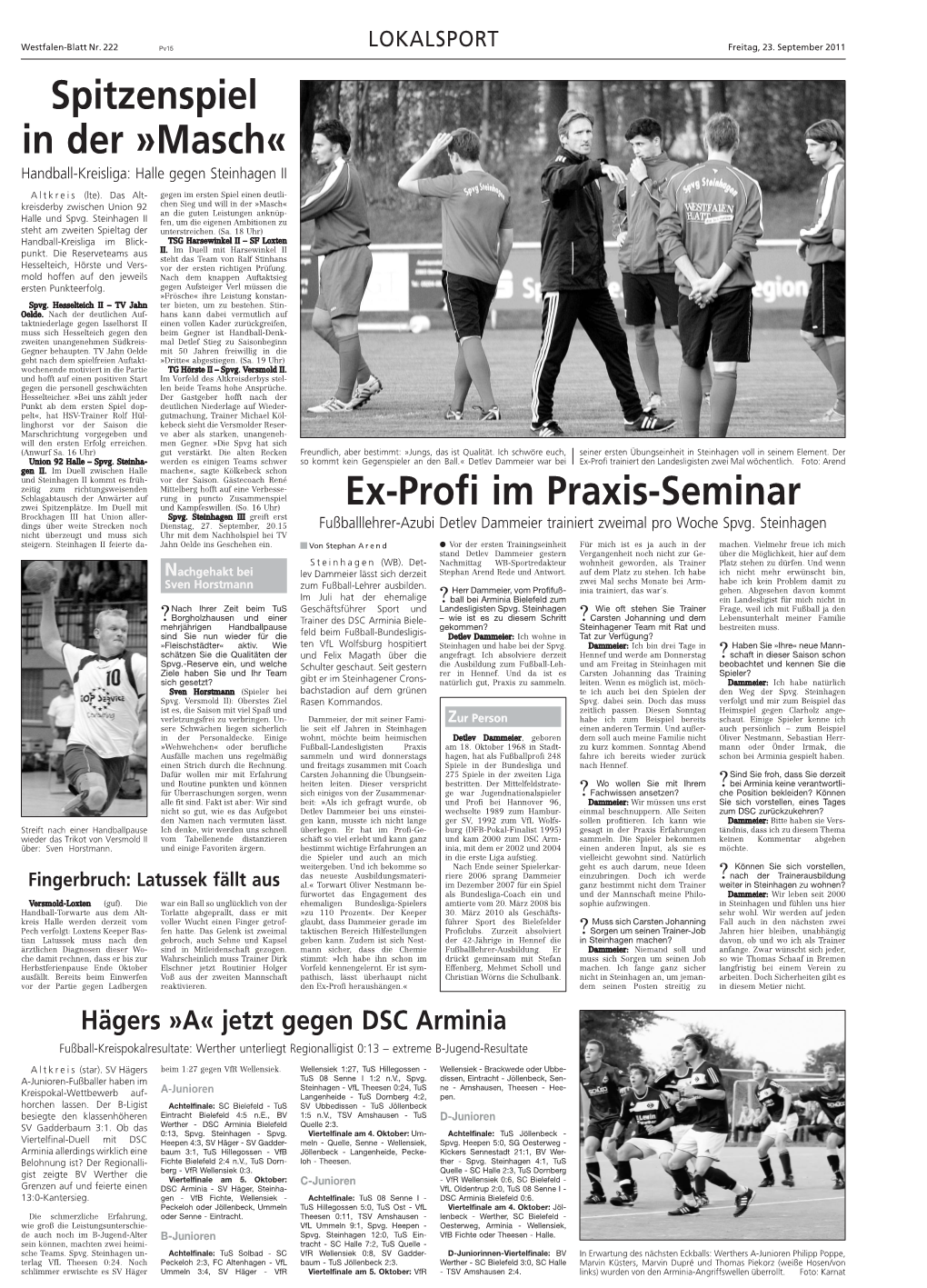 Ex-Profi Im Praxis-Seminar Brockhagen III Hat Union Aller- Spvg