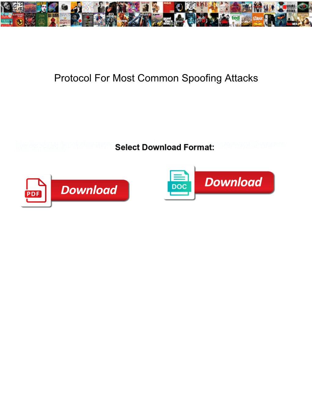 Protocol for Most Common Spoofing Attacks