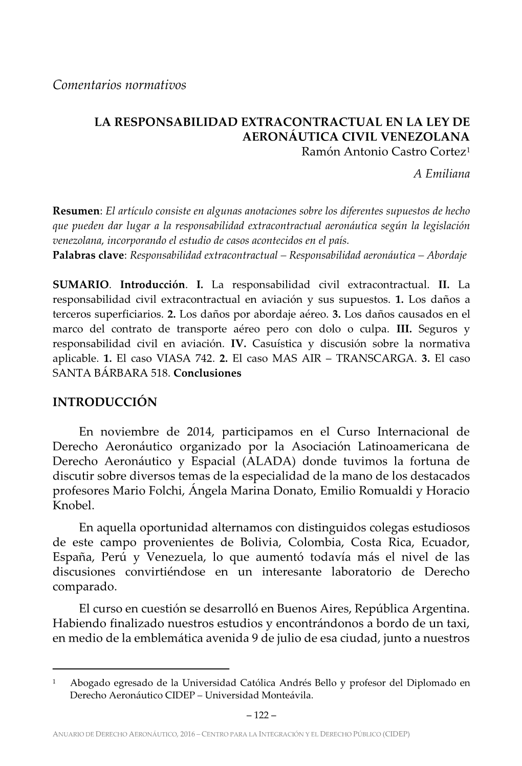 Anuario De Derecho Aeronáutico 2016