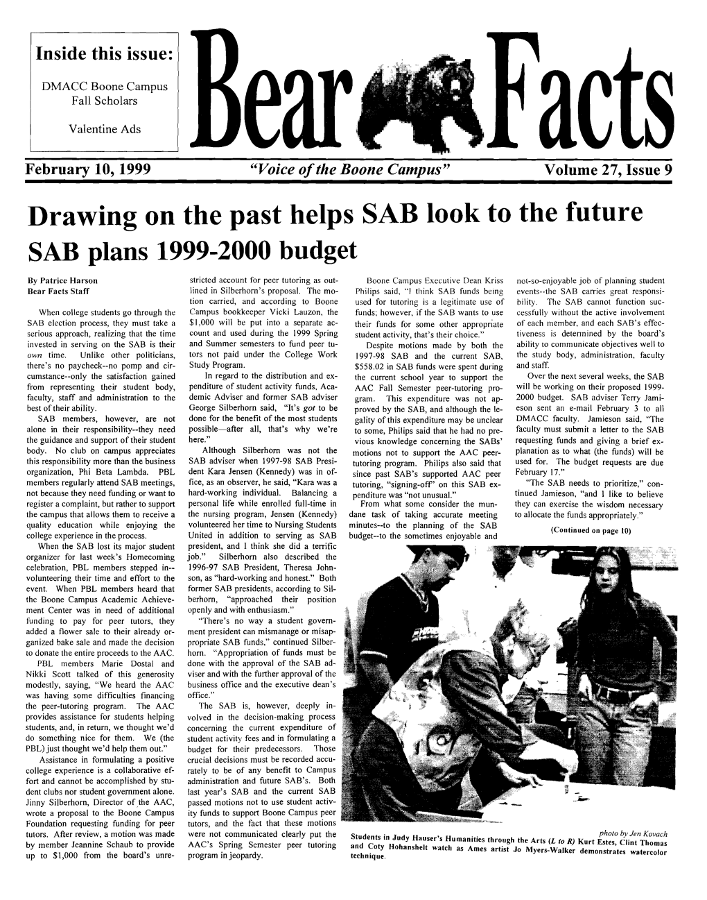 Boone Campus News February 10,1999 #G Meets to Discuss District Meeting