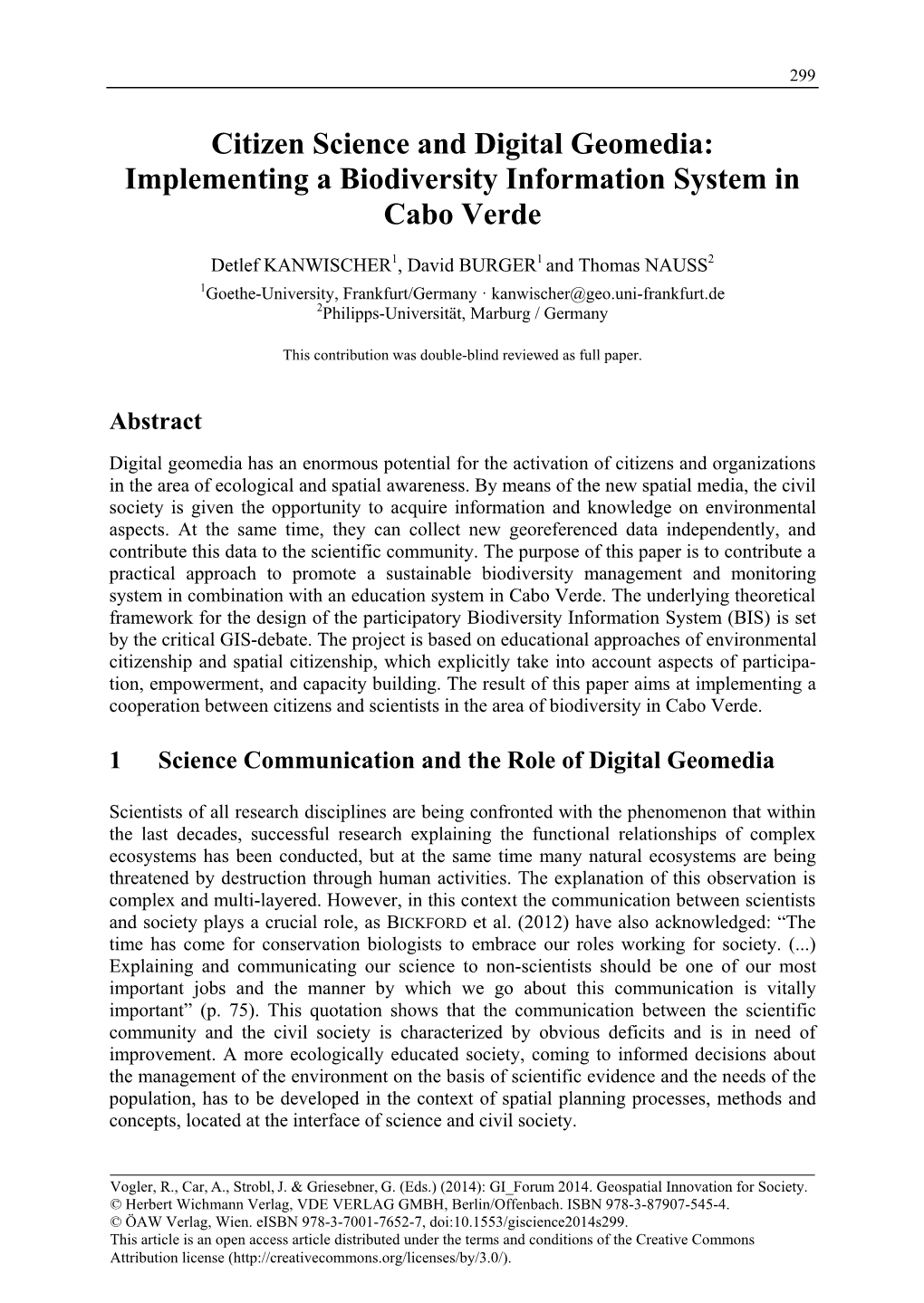 Citizen Science and Digital Geomedia: Implementing a Biodiversity Information System in Cabo Verde