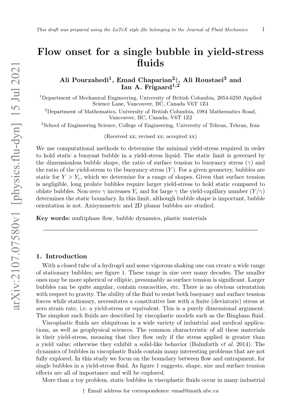 Flow Onset for a Single Bubble in Yield-Stress Fluids