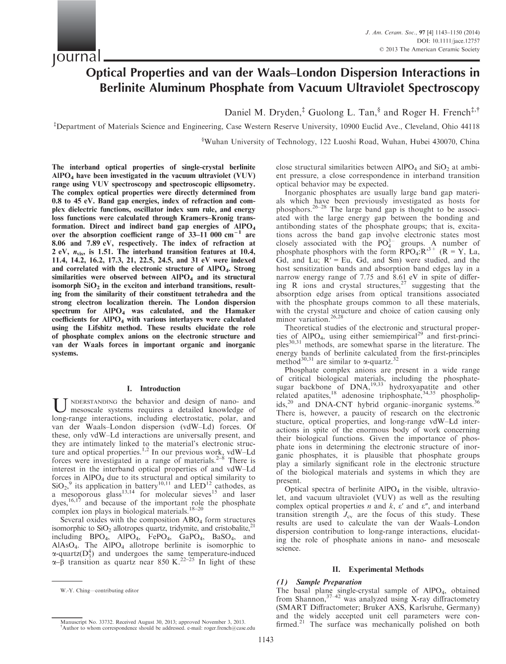 Optical Properties and Van Der Waals-London Dispersion