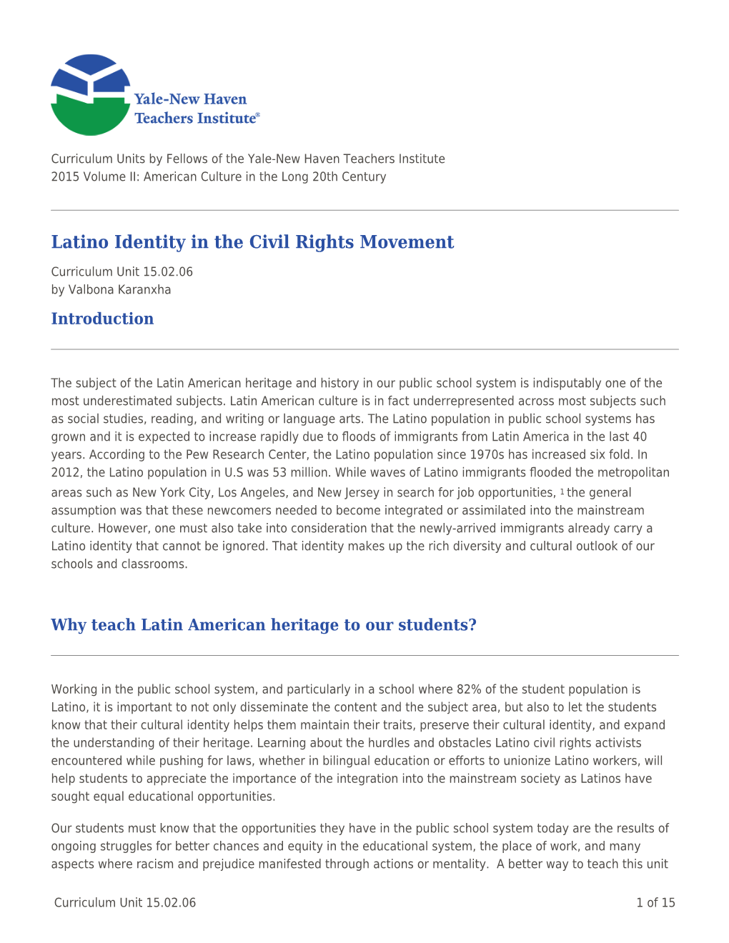 Latino Identity in the Civil Rights Movement