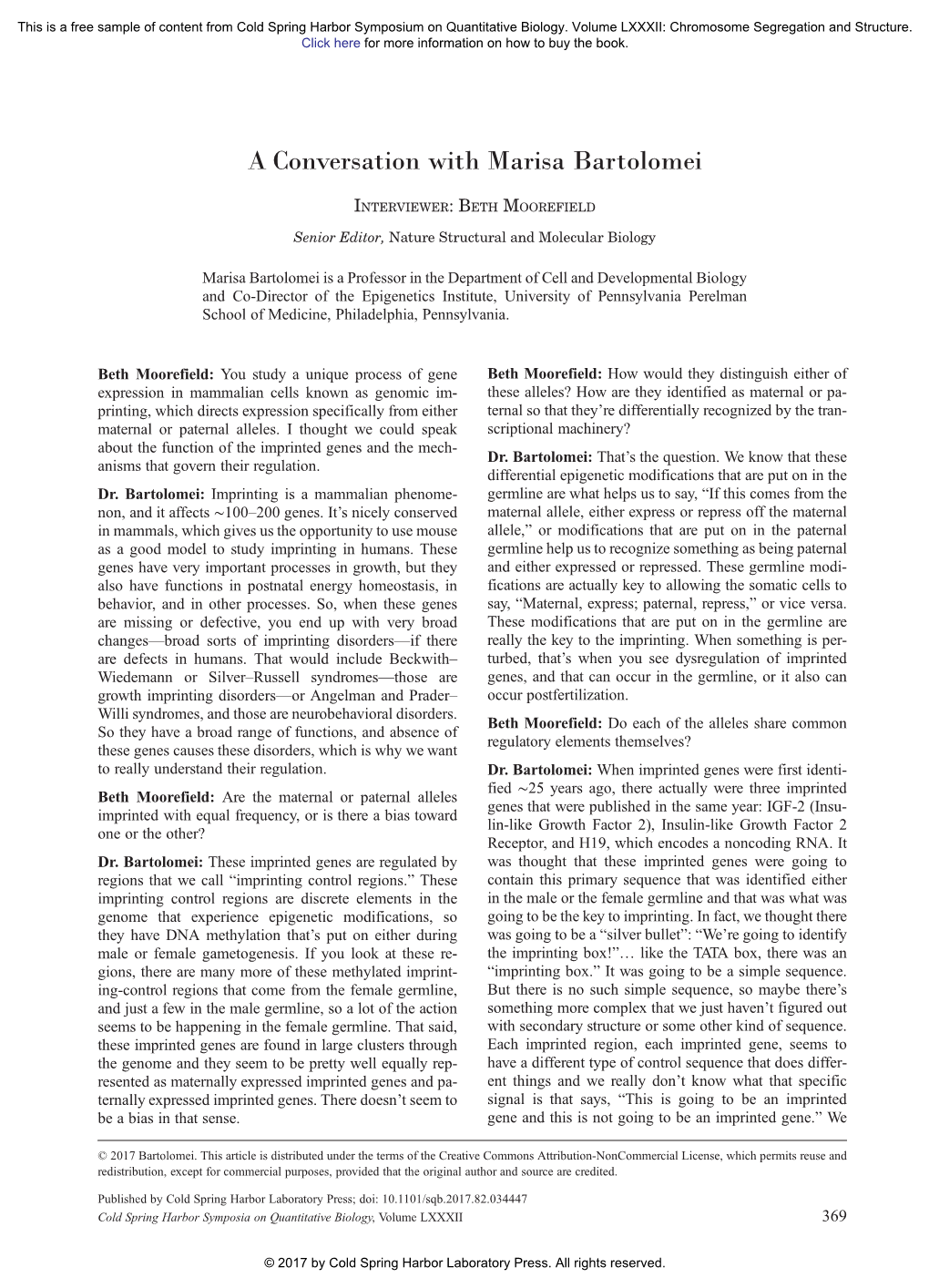 Chromosome Segregation and Structure