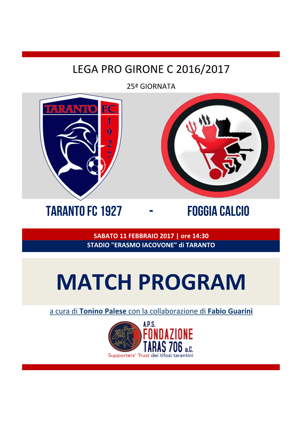 Lega Pro Girone C 2016/2017 25ª Giornata