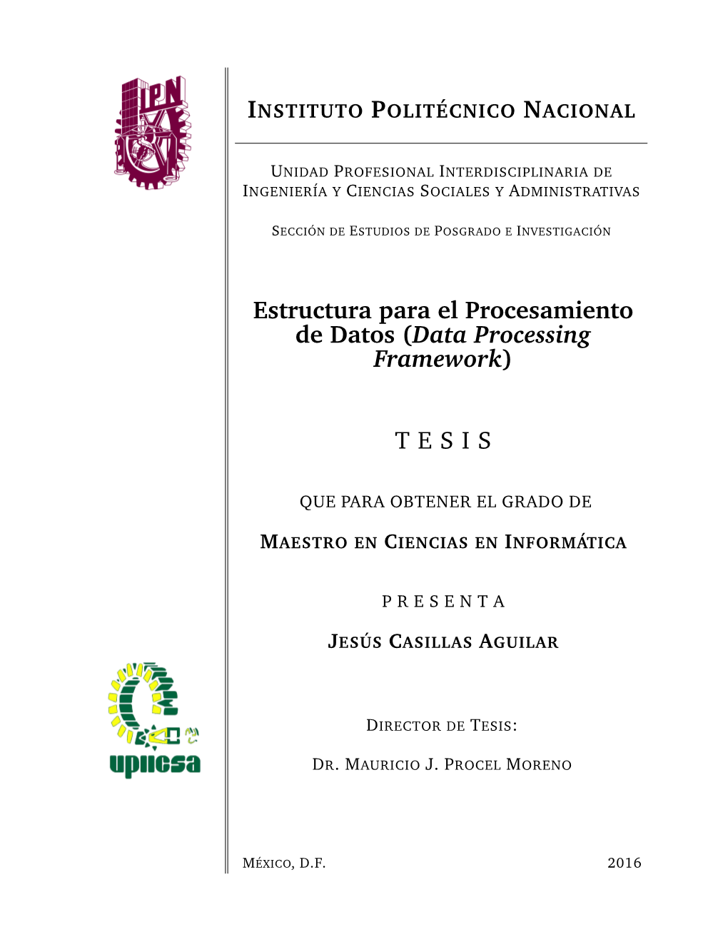 (Data Processing Framework) TESIS