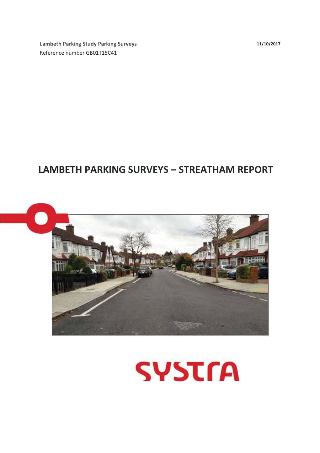 Lambeth Parking Surveys – Streatham Report