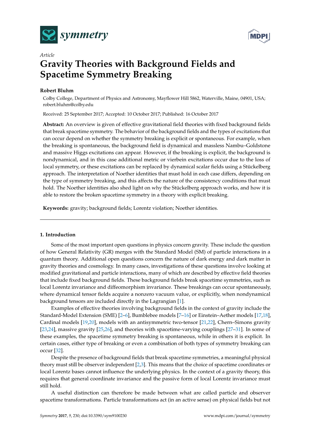 Gravity Theories with Background Fields and Spacetime Symmetry Breaking