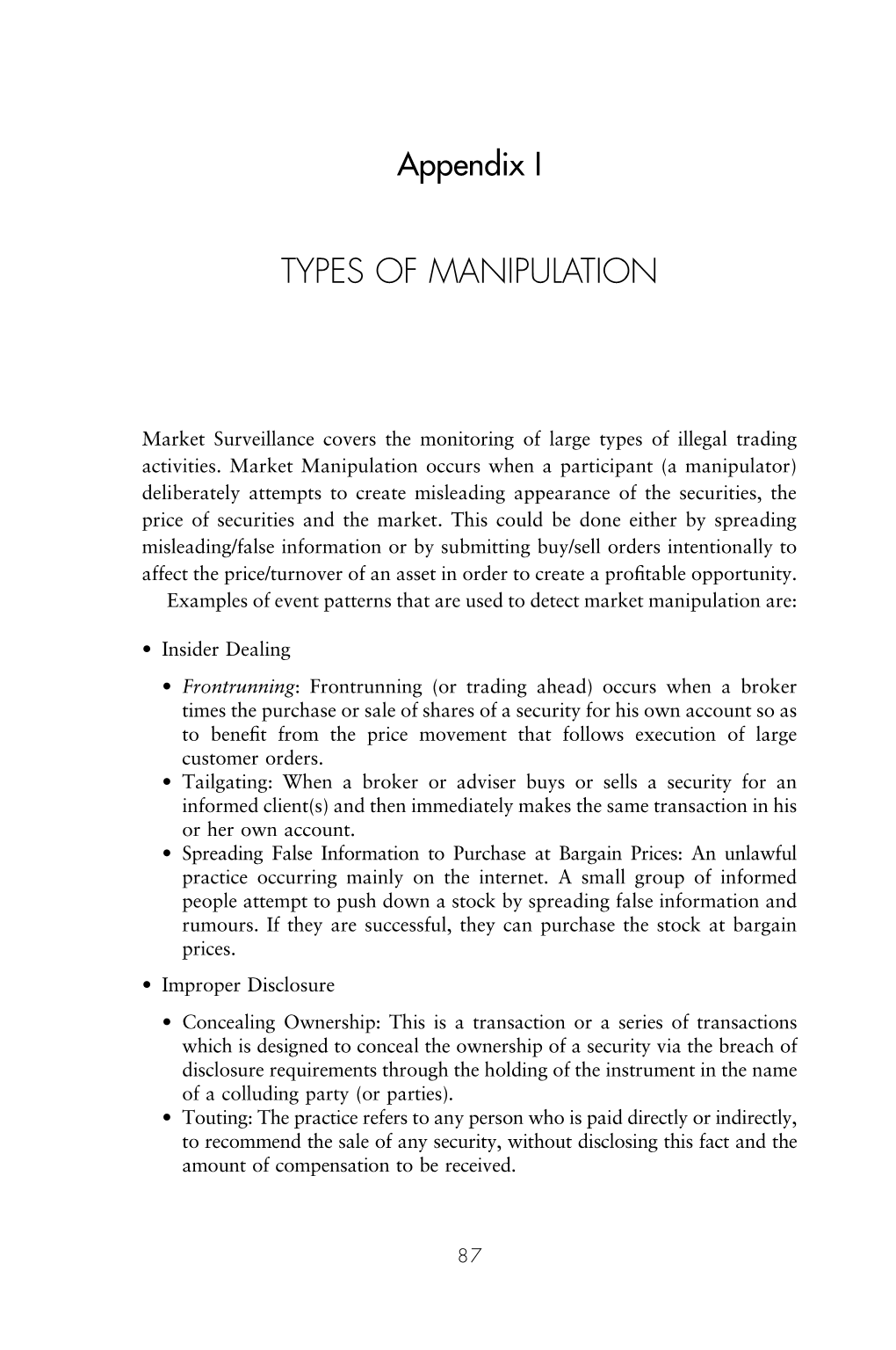 Types of Manipulation