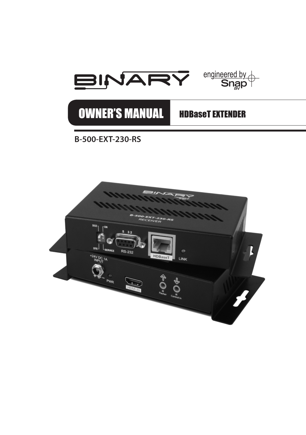 OWNER's MANUAL Hdbaset EXTENDER