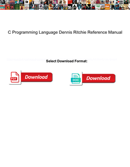 C Programming Language Dennis Ritchie Reference Manual