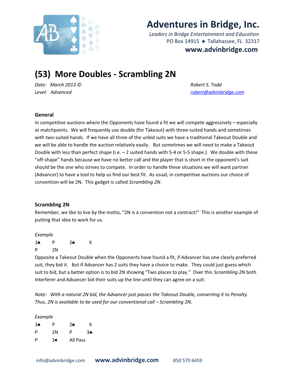 (53) More Doubles - Scrambling 2N