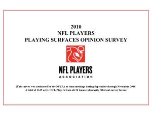 2010 Nfl Players Playing Surfaces Opinion Survey