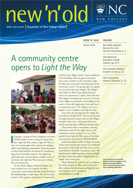 A Community Centre Opens Tolight The