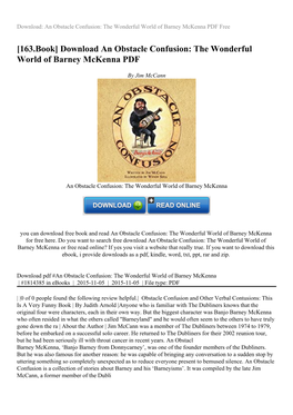 The Wonderful World of Barney Mckenna PDF Free