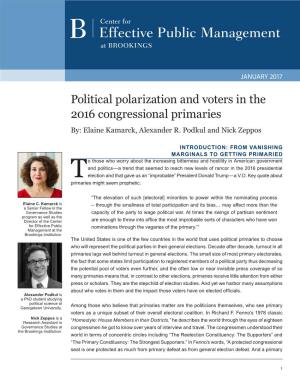 Papers, Conducted Exit Polls on Congressional Primaries for the Brookings Institution