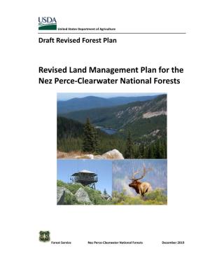 Nez Perce-Clearwater National Forests Draft Revised Forest Plan the U.S