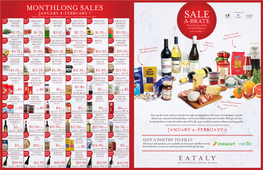 Monthlong Sales January 8–February 7 While Supplies Last, Eataly Has Right to Review, Change Or Amend Any Offer