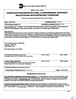 Construction/Architectural & Engineering Contract