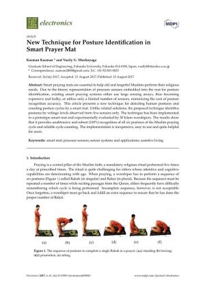 New Technique for Posture Identification in Smart Prayer