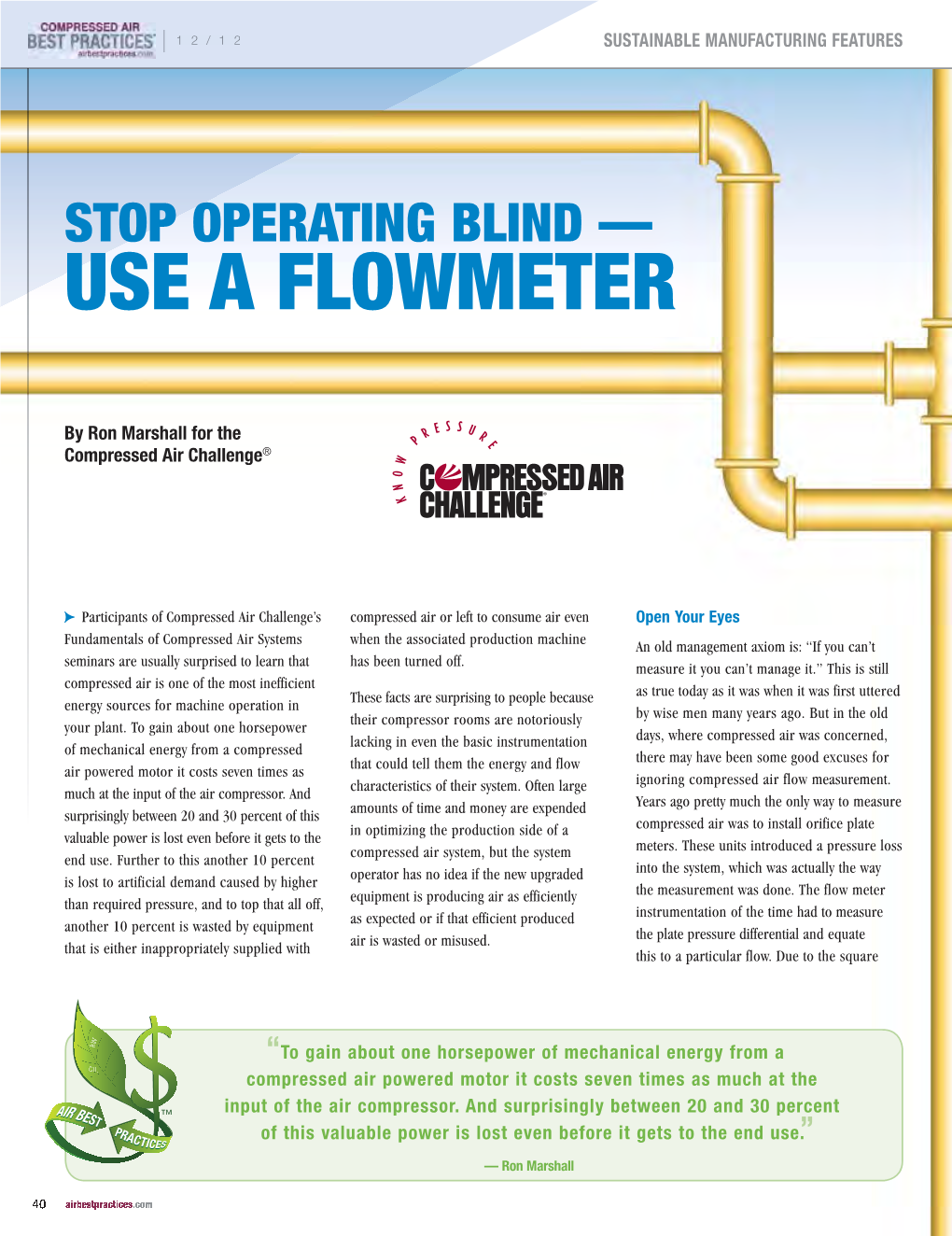 USE a Flowmeter