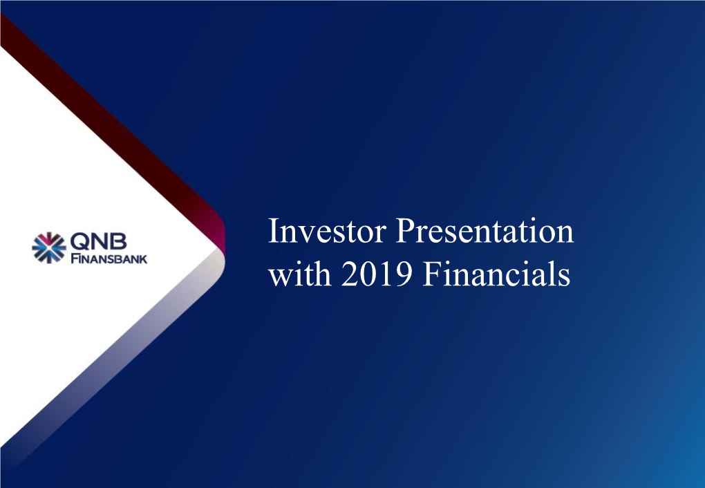 Investor Presentation with 2019 Financials Executive Summary