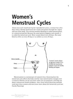 Women's Menstrual Cycles