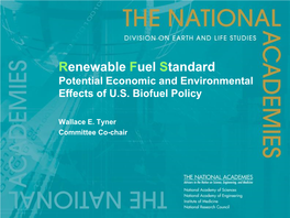 Renewable Fuel Standard Potential Economic and Environmental Effects of U.S