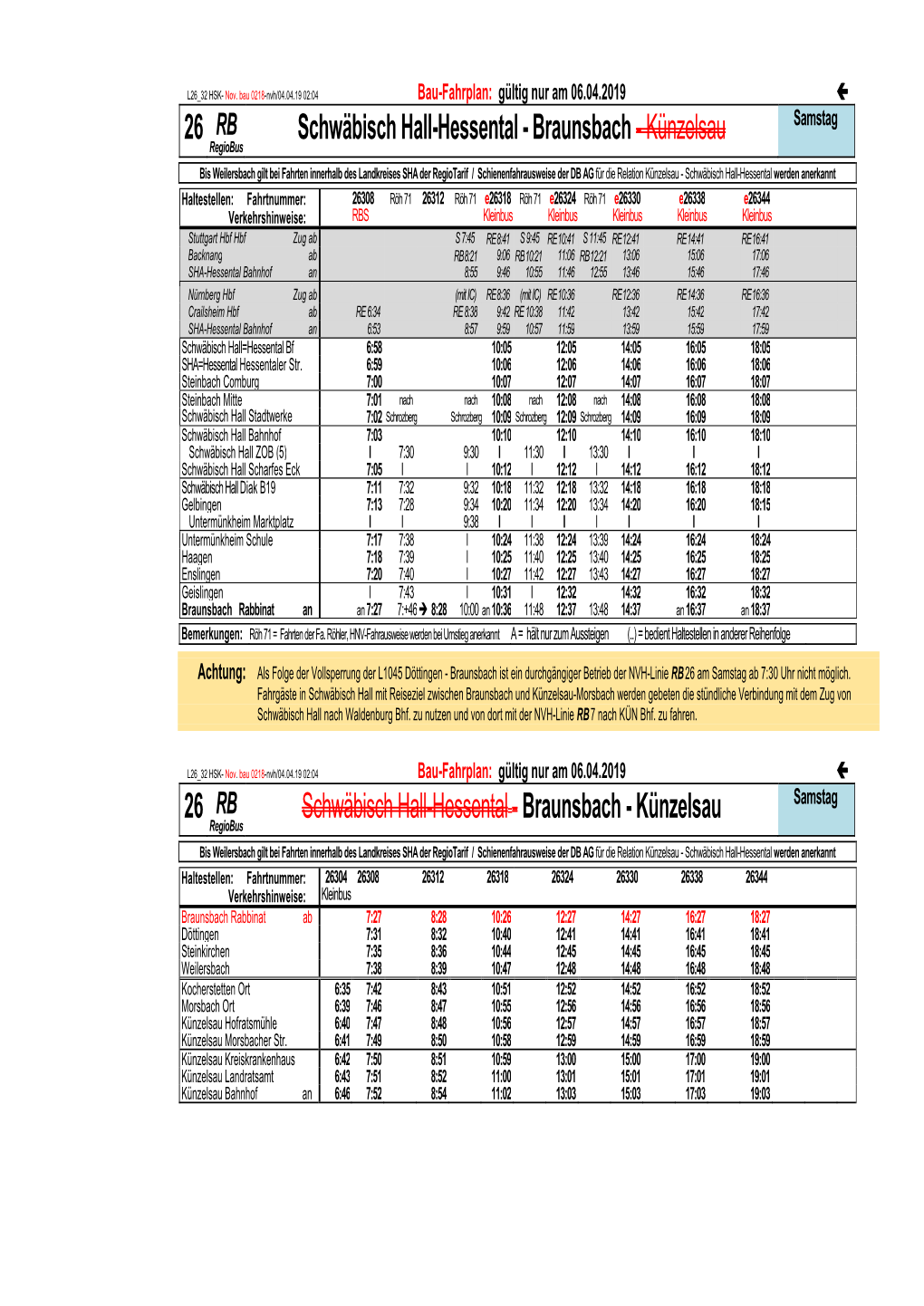 26 RB Schwäbisch Hall-Hessental