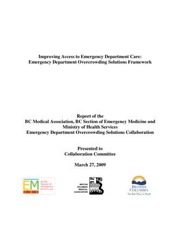 Emergency Department Overcrowding Solutions Framework