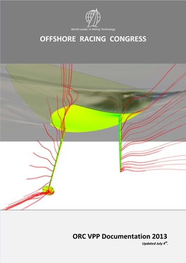 OFFSHORE RACING CONGRESS ORC VPP Documentation 2013
