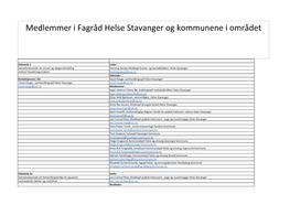 Medlemmer I Fagråd Helse Stavanger Og Kommunene I Området