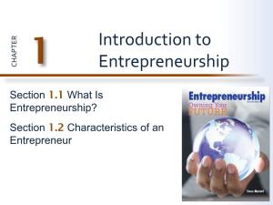 Introduction to Entrepreneurship