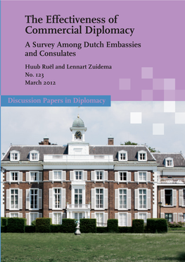 The Effectiveness of Commercial Diplomacy: a Survey Among Dutch Embassies and Consulates