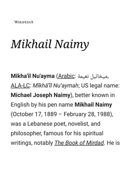 Mikhail Naimy