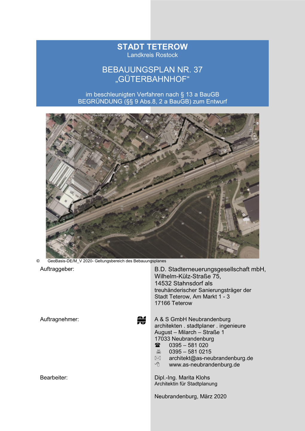 Stadt Teterow Bebauungsplan Nr. 37