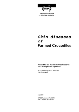 Skin Diseases of Farmed Crocodiles