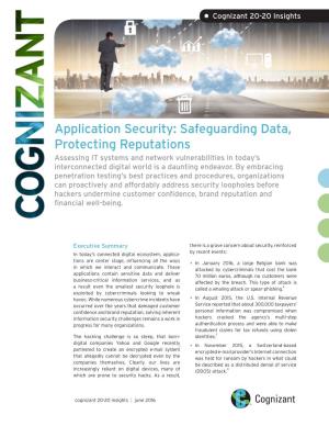 Application Security: Safeguarding Data, Protecting Reputations