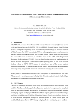 In-Vessel Core Melt Retention(IVR) As a Severe Accident Management Strategy of the APR1400 and the Uncertainty Related To