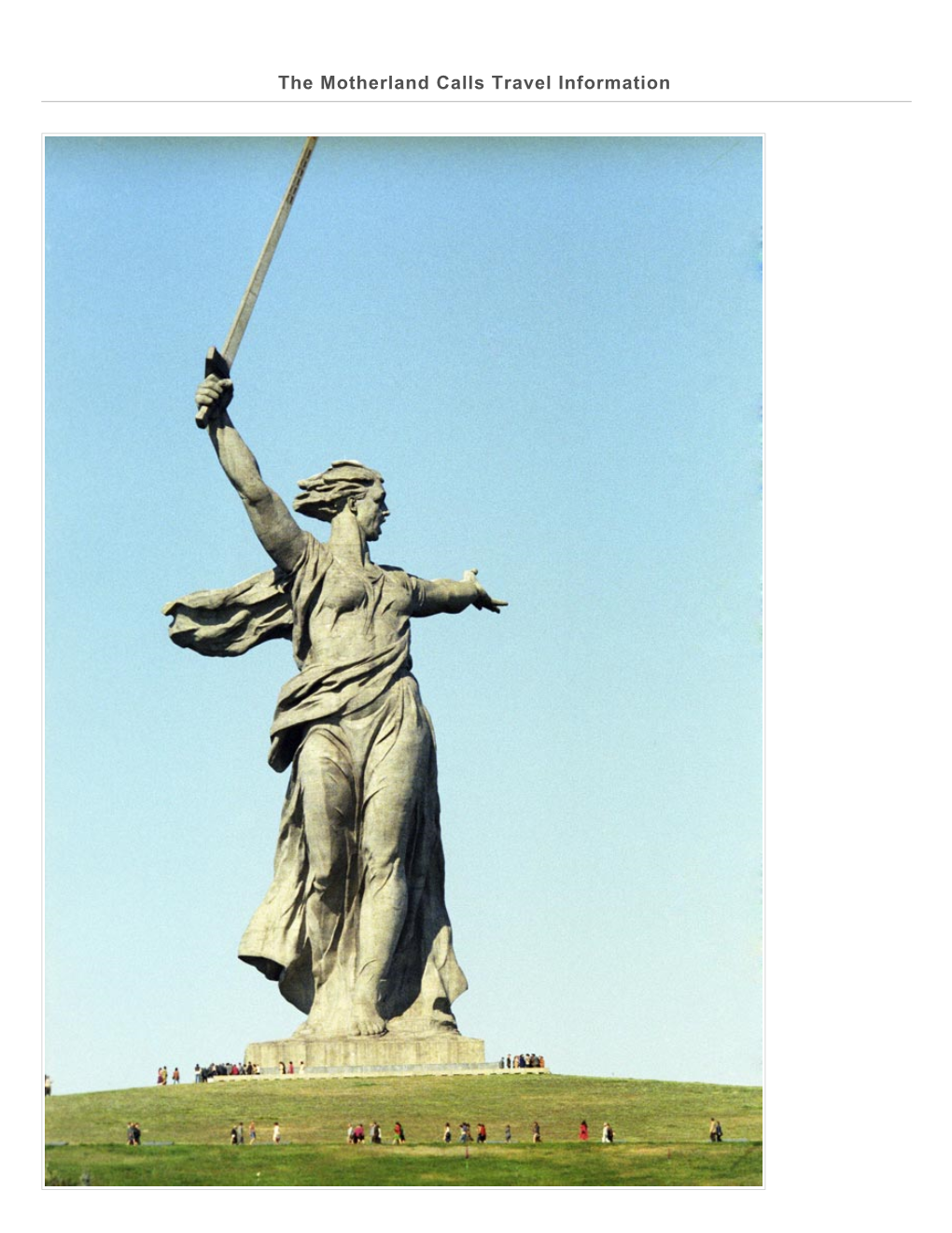 The Motherland Calls Travel Information