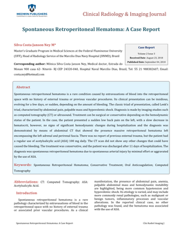 Spontaneous Retroperitoneal Hematoma: a Case Report
