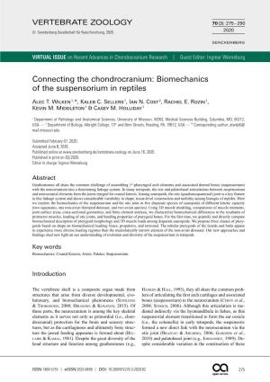 Connecting the Chondrocranium: Biomechanics of the Suspensorium in Reptiles