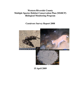 Carnivore Survey Report 2008