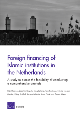 Foreign Financing of Islamic Institutions in the Netherlands a Study to Assess the Feasibility of Conducting a Comprehensive Analysis