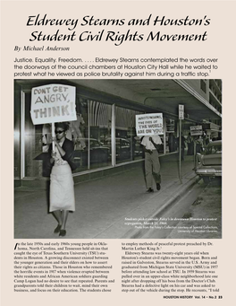 Eldrewey Stearns and Houston's Student Civil Rights Movement by Michael Anderson