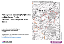 Health and Wellbeing Profile Rothwell, Desborough and Great Oakley